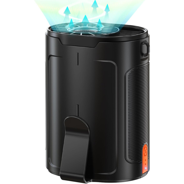 2025 AI Portable Fan Rechargeable, 4 Speeds 6600RPM Strong Airflow, Personal